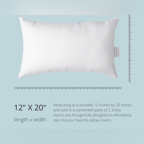One New Decorative Fluffy Pillow Insert-White - Picture 2 of 4